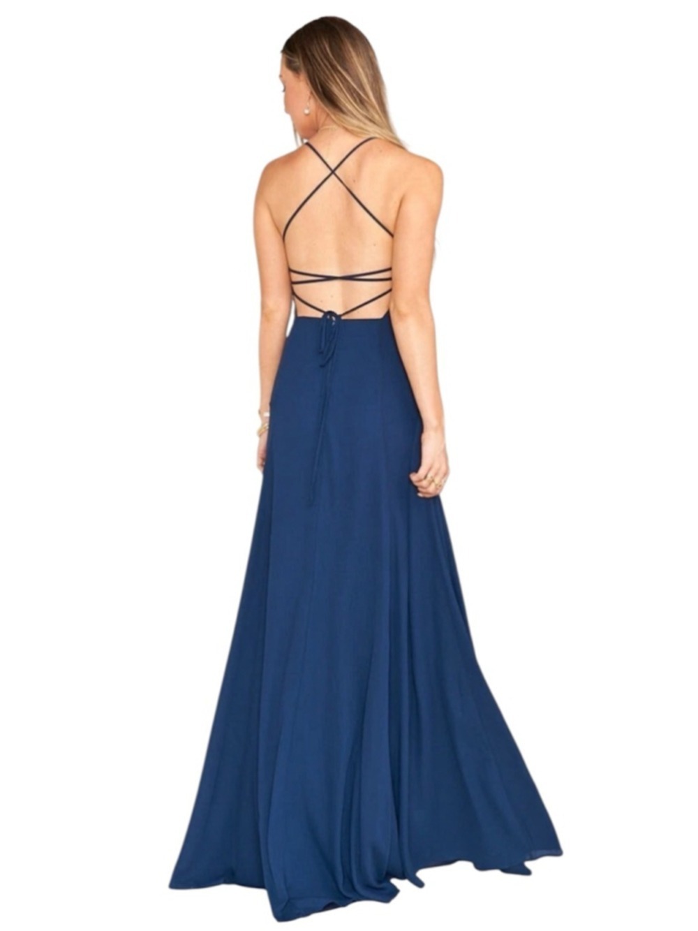 Show Me Your Mumu Godshaw Goddess Gown Size XXS Navy Bridesmaid Wedding Guest